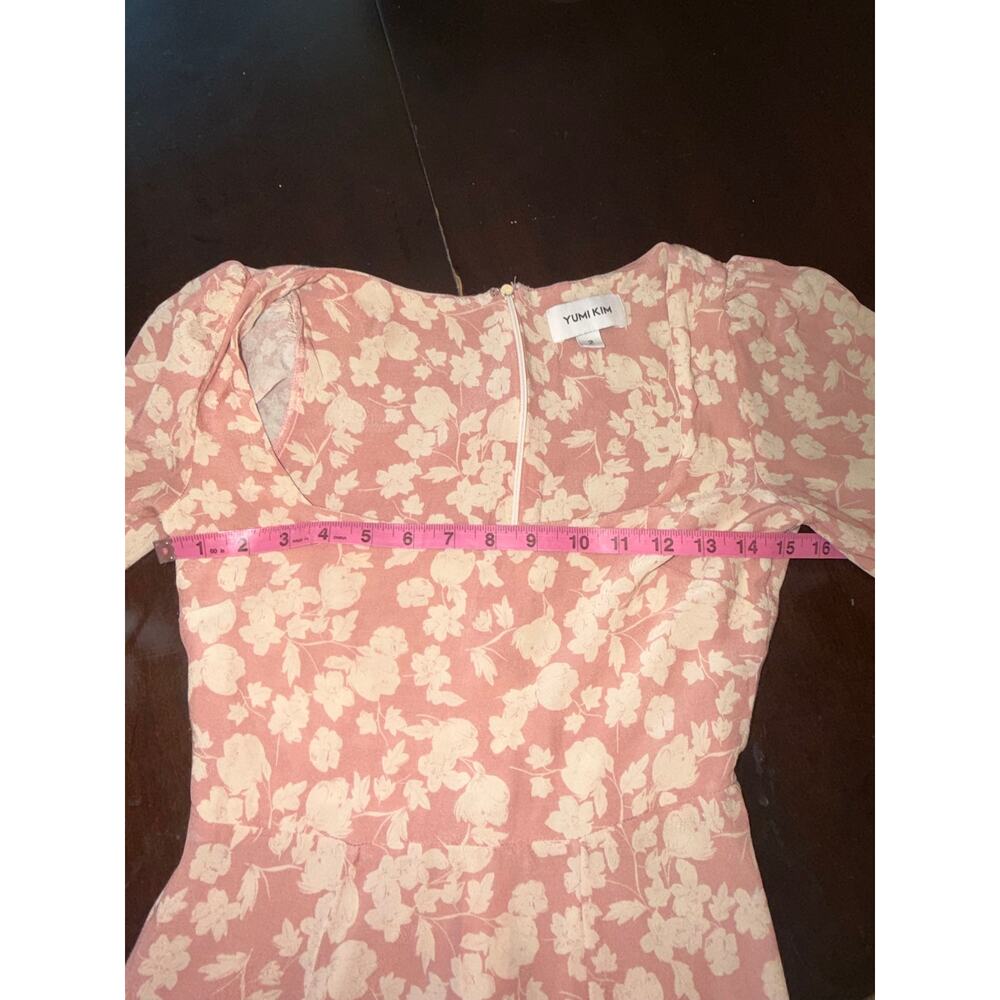 Yumi Kim Pink Floral Long Sleeve Mini Dress Size 2 - Picture 4 of 6